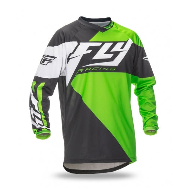 Fly Racing 2016 F-16 BMX Race Jersey-Green/Black Youth Small