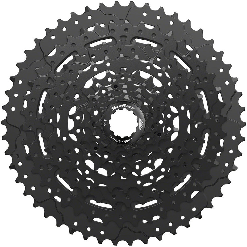 SunRace M993 Cassette – 9-Speed 11-50t Alloy Spider and Lockring ED Black