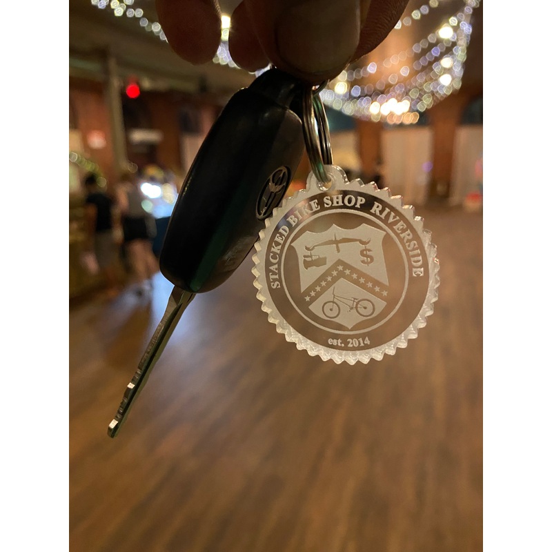 1.5 Stacked Seal keychain Clear
