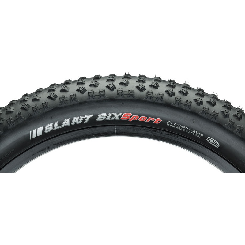 Kenda Slant 6 Tire – 20 x 2.6 Clincher Wire Black
